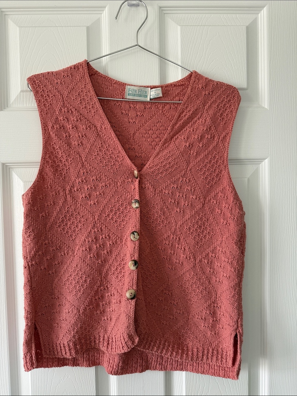 Van Heusen Coral Knit Button-Up Vest
